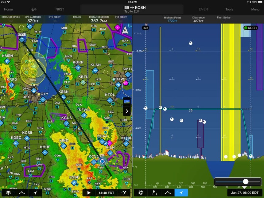 Takhle nějak bude vypadat NEXRAD na vašich Tactixech