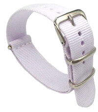 Nato strap nylon white R6