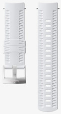 Silicone strap for watches Suunto Spartan Sport Wrist HR/Baro and Suunto 9  White/Steel M 24mm