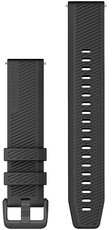 Strap Garmin Quick Release 20mm, silicone, black, black clasp (Venu, Venu Sq, Venu 2 plus aj.)