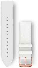 Strap Garmin Quick Release 20mm, leather, white, pink-gold clasp (Venu, Venu Sq, Venu 2 plus aj.)