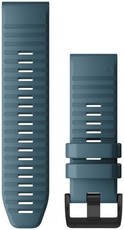 Strap Garmin QuickFit 26mm, silicone, blue, black clasp (Fenix 7X/6X/5X, Tactix aj.)