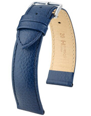 Dark blue leather strap Hirsch Kansas L 01502080-2 (Calfskin)