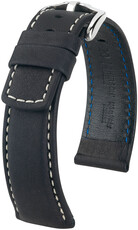 Black leather strap Hirsch Mariner L 14502150-2 (Calfskin)