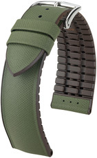 Green strap Hirsch Arne L 0921094040-2 (Calfskin / natural rubber)