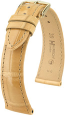 Beige leather strap Hirsch London L 04307090-1 (Alligator leather) Hirsch selection