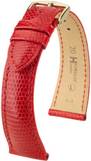 Red leather strap Hirsch London M 04366120-1 (Lizard leather) Hirsch selection