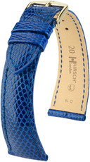 Blue leather strap Hirsch London M 04366185-1 (Lizard leather) Hirsch selection