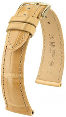 Beige leather strap Hirsch London M 04207190-1 (Alligator leather) Hirsch Selection