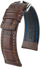 Dark brown leather strap Hirsch Grand Duke XL 02528210-2 (Calfskin)