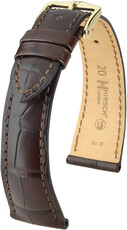 Brown leather strap Hirsch London M 04207117-1 (Alligator leather) Hirsch Selection