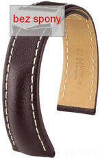 Dark brown leather strap Hirsch Navigator 07002410-2 (Calfskin)