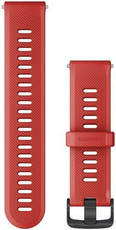 Strap Garmin Forerunner 745, silicone, red, black clasp