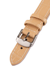 Unisex leather beige strap for watches W-140-D