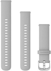 Garmin Strap Quick Release 18mm, silicone light grey, silver clasp