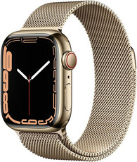 Apple Watch Series 7 GPS + Cellular, 41mm Gold Stainless Steel Case / Gold Milanese Loop
