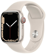 Apple Watch Series 7 GPS + Cellular, 41mm Starlight Aluminium Case / Starlight Sport Band - Regular