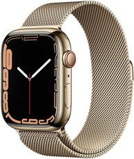 Apple Watch Series 7 GPS + Cellular, 45mm Gold Stainless Steel Case / Gold Milanese Loop