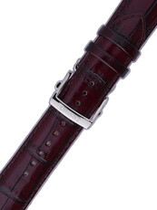 Strap Orient UDDVQST, leather brown, silver clasp (pro model SDH00)