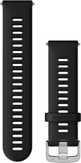 Strap Garmin Quick Release 22mm, silicone, black, silver clasp (Venu, Forerunner 255, Vívoactive 4 aj.)