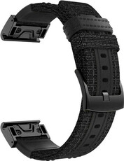 Strap QuickFit 22mm, nylon, black, black clasp (Garmin Fenix 7/6/5, Epix 2, MARQ aj.)