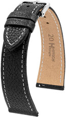 Black leather strap Hirsch Bologna M 01802150-2 (Teletina)