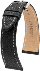 Black leather strap Hirsch Bologna L 01802050-2 (Teletina)