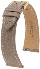 Grey leather strap Hirsch Bologna M 01802137-1 (Teletina)