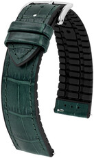 Green strap Hirsch Paul L 0925028040-2 (Calfskin / natural rubber)