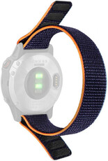 Threading strap 22mm, nylon, blue (Garmin Fenix 7/6/5 etc.)