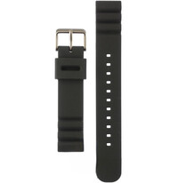 Black silicone strap Orient UR005011G9, bronze buckle (for model RA-AC0L)