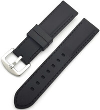 Black silicone strap Ricardo Fermo with stitching