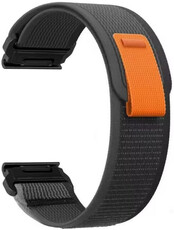 QuickFit strap 22mm, nylon, black-grey, velcro (Garmin Fenix 7/6/5, Epix 2, MARQ 2, etc.)