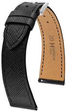 Black leather strap Hirsch Giffone L 01875150-2 (Teletina)