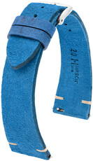 Leather strap Hirsch Serro L 05564080-2, blue, antelope leather, Limited Edition