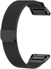 Ricardo 22 mm steel bracelet (for Garmin Fenix 7/6/5, Epix 2, MARQ, etc.), black, QuickFit