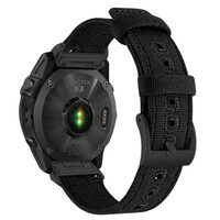 Ricardo Nylon Strap 26mm (for Garmin Fenix 8/7X/6X (51mm), Tactix etc.), black V4, QuickFit