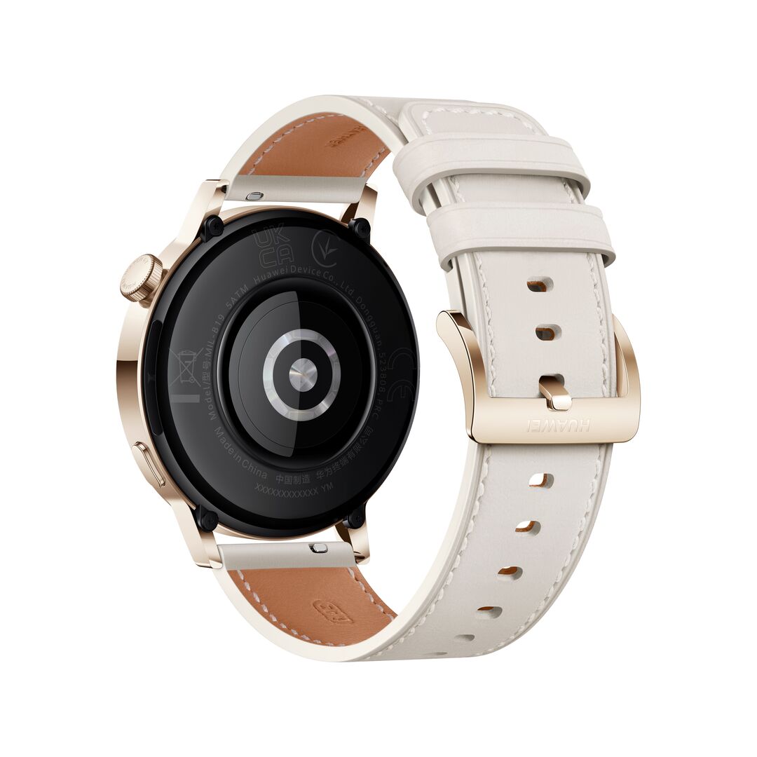 Huawei Watch GT 3 42 mm Elegant Light Gold/White Leather Strap