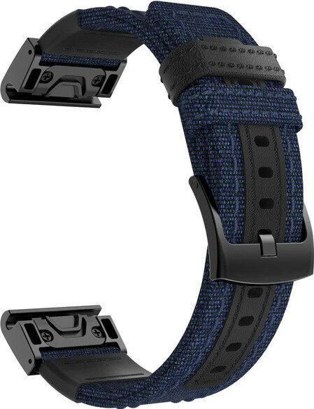 Strap QuickFit 26mm, nylon, blue, black clasp (Garmin Fenix 7X/6X