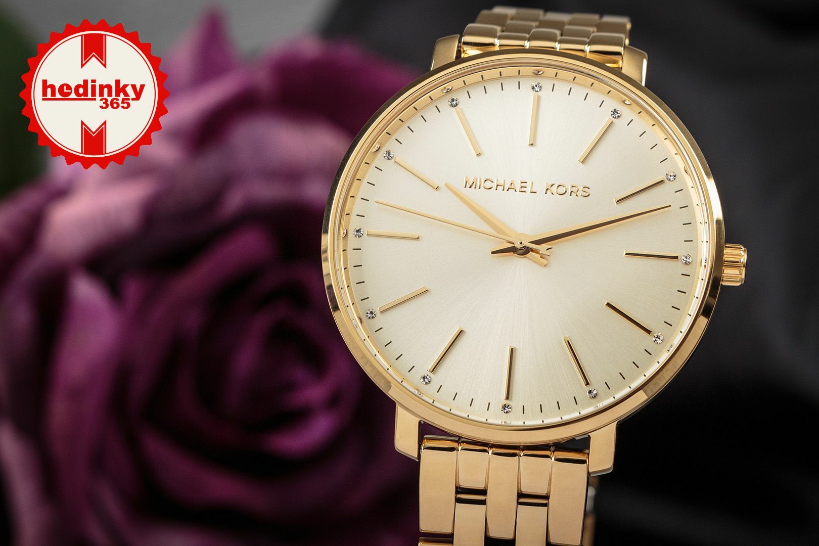 Michael Kors Charley Flowers 38mm White Gold Leather Womens Watch MK2821  for sale online  eBay