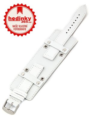 Unisex white leather strap BH-5-B