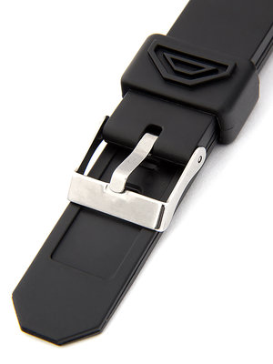 Unisex black plastic strap P014