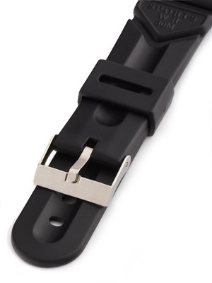 Unisex black plastic strap P097