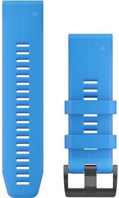 Strap Garmin QuickFit 26mm, silicone, blue, black clasp ( Fenix 7X/6X/5X, Tactix aj.)