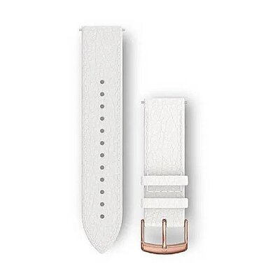 Strap Garmin Quick Release 20mm, leather, white, pink-gold clasp (Venu, Venu Sq, Venu 2 plus aj.)