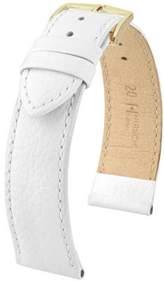 White leather strap Hirsch Kansas M 01502100-1 (Calfskin)