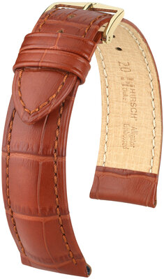 Brown leather strap Hirsch Duke M 01028170-1 (Calfskin)