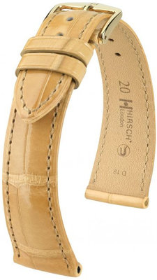 Beige leather strap Hirsch London L 04207090-1 (Alligator leather) Hirsch Selection