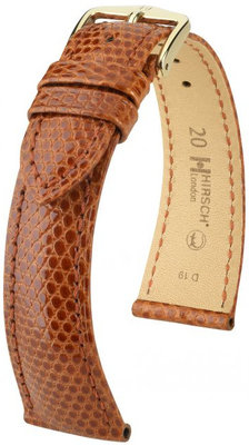 Brown leather strap Hirsch London M 04266170-1 (Lizard leather) Hirsch Selection