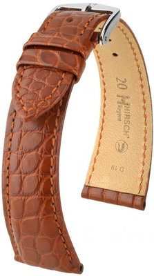 Brown leather strap Hirsch Regent L 04107079-2 (Alligator leather) Hirsch Selection